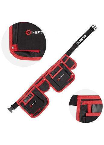 Сумка поясна слюсарно-будівельна, 11 кишень, поліестер SP-1015 MDR Intertool (371793991)