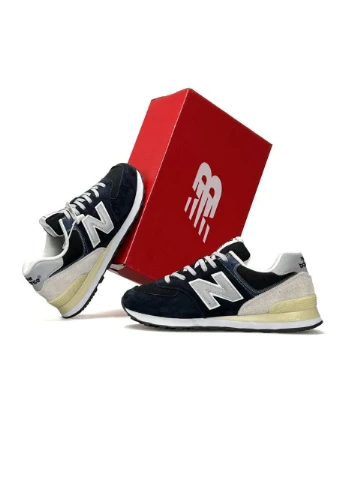Синій кросівки чоловічі new balance демісезон No Brand 574 Navy Black Grey