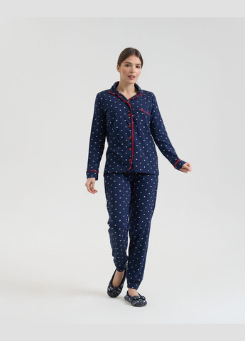 Темно-синяя женская пижама со штанами Nicoletta
