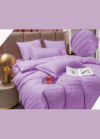 Комплект постельного белья из хлопка Страйп сатин Турция Евро 200 x 230 см (ВП1004В-22) No Brand (306634104)