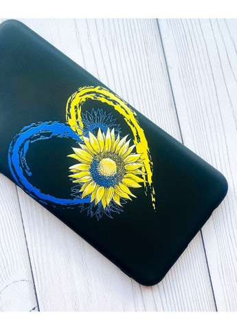 Матовый чехол на Samsung Galaxy S24 FE Сердце с подсолнухом. Украина (принт 260) Creative (355388712)