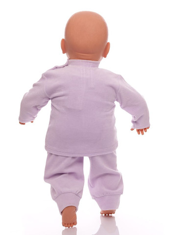 Фіолетовий зимній костюм із довгим рукавом для дівчинки велюровий страус фіолетовий 74 см (26629) BABYKROHA