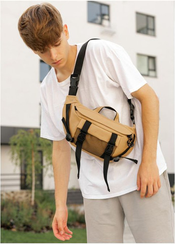 Большая мужская поясная сумка бананка DynamicDart беж (R-80411026m-VS) Sambag (302450291)