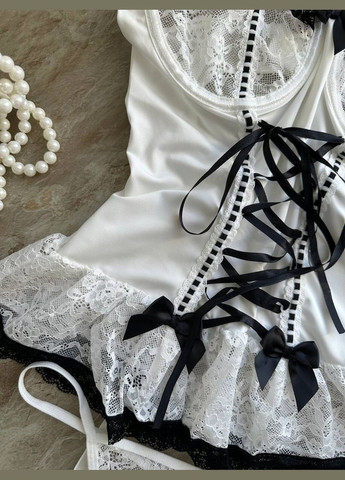 Білий демісезонний комплект білизни спокусливий No Brand