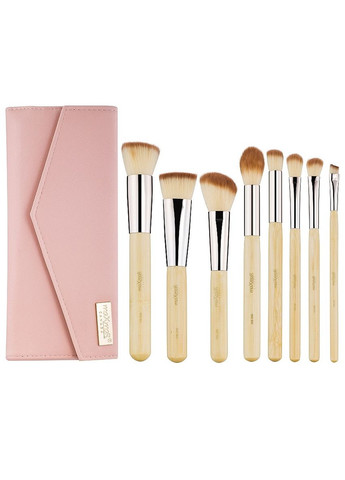 Набір пензликів для макіяжу 8 шт + рожева косметичка MaxMar (300842326)