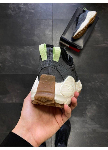 Серые демисезонные кроссовки мужские reebok zig kinetica fit beige grey рибок зиг кинетика No Brand