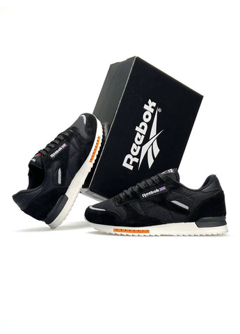 Черные демисезонные кроссовки мужские reebok black white No Brand Classic New