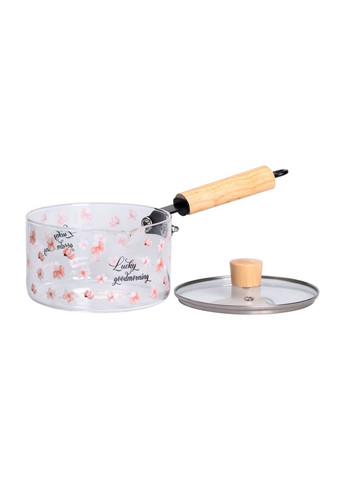 Стеклянный ковш с крышкой для кухни 1.8 л ручкой и носиком HP-34-19 Jooki (358706449)