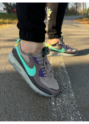 Чорні Осінні кросівки чоловічі nike air max 90 terrascape beige black mint найк аір макс 90 No Brand