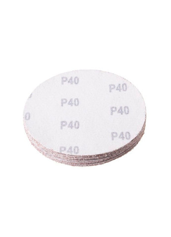 Шліфувальний круг самоклейний 125 мм Р40 для шліфування для металу та дерева (10 шт.) Intertool (334317403)