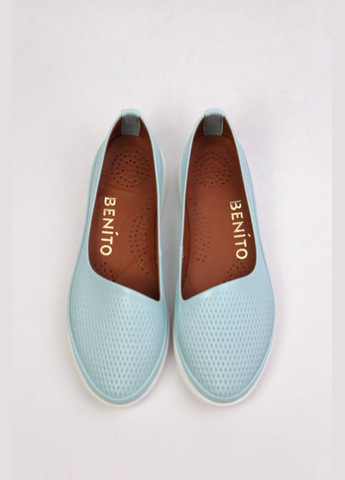 Женские балетки Benito | голубые однотонные натуральная кожа (316515307)