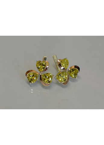 Срібні сережки з золотими напайками Silver Style (367112634)