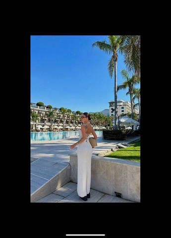 Белое повседневный платье женское Україна однотонное