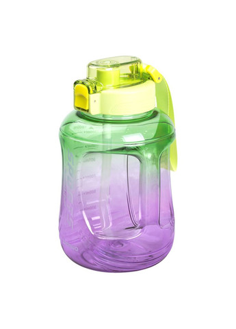 Бутылка для воды спортивная 1.6 л пластиковая с трубочкой с ремешком 22 см Зеленая Jooki (357205957)