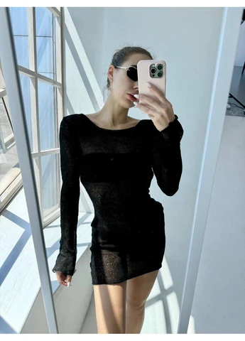 Короткое летнее мини-платье пляжная туника паутинка SAINT TROPEZ No Brand (389622634)