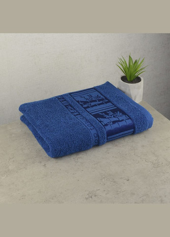GM Textile комплект махровых полотенец 3шт 50х90см, 50х90см, 70х140см bamboon 450г/м2 () синий производство -