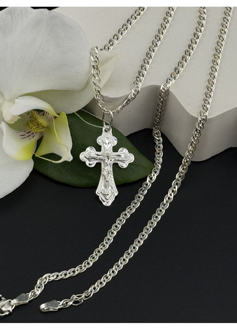 Ланцюжок та хрестик для жінки в сріблі 45 No Brand (323214568)