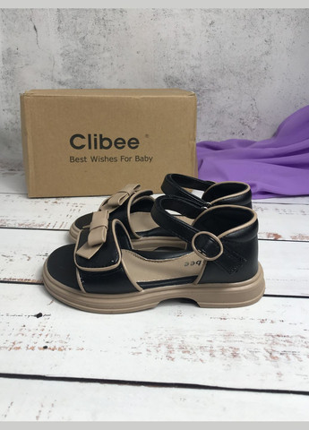 Черные детские босоножки для девочки черный (319) Clibee