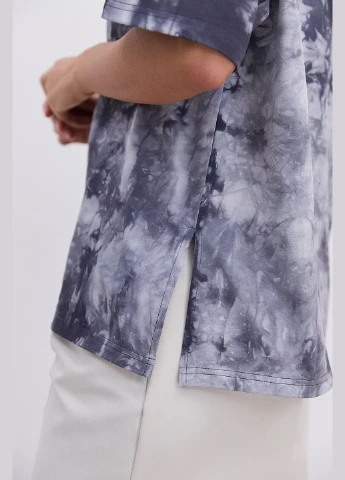 Жіноча футболка oversize з ефектом Tie-Dye і розрізами з боків Arjen - (334115065)