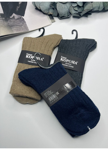 Термоноски из шерсти альпаки пушистые набор 3 пары Корона (364135171)