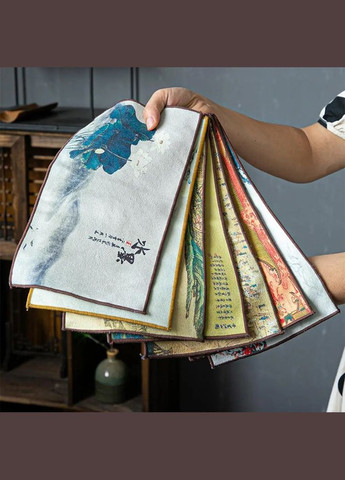 Рушник Сhajin Yakedo для чайної церемонії 30 на 16 см. (R-300569-VS) No Brand комбінований