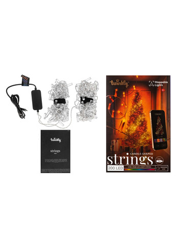 Гирлянда Smart LED Strings Candle RGB 200 IP20 12м USBC кабель прозрачный без БП Twinkly (315719257)