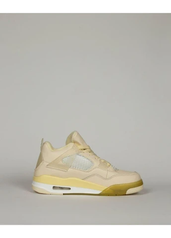 КРОССОВКИ ЖЕНСКИЕ NIKE AIR JORDAN 4 RETRO FUR BEIGE НАЙК АИР ДЖОРДАН No Brand бежевые демисезоны (367173110)