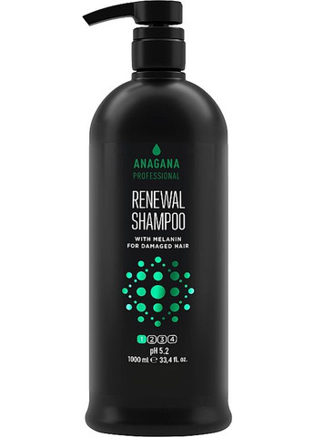 Шампунь для пошкодженого волосся Renewal Shampoo With Melanin 1000ml (952995-32640219) ANAGANA (368885646)