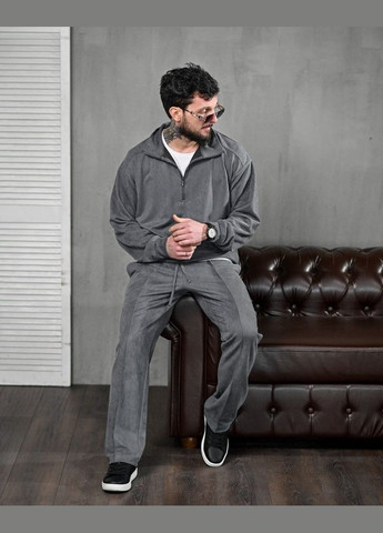Стильний чоловічий спортивний костюм сірий Freedom (324026067)