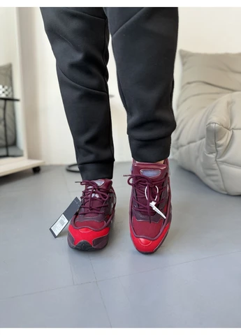 Червоні кросівки чоловічі adidas raf simons ozweego burgundy адідас раф червоні демісезон No Brand