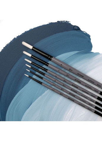 Кисть синтетика круглая INTENSE 1668R №000 длинная ручка ROSA Роса (362580262)