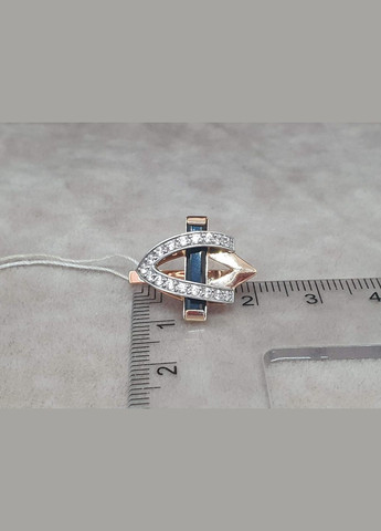 Золотые серьги с агатом и фианитами. 459205 Tango (331885866)