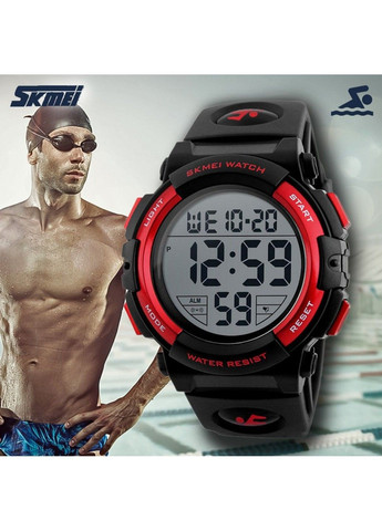 Мужские спортивные наручные часы 1258 Красный Skmei (314483366)