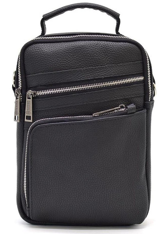 Сумка планшет через плечо для документов и для телефона мужская из натуральной кожи средняя Черный 37383 TARWA (352527496)