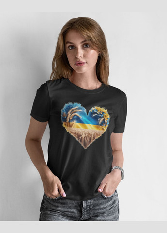 Футболка жіноча патріотична з серцем 21100001 Mishe - (315048402)