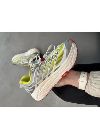 КРОСІВКИ ЖІНОЧІ HOKA X NICOLE MCLAUGHLIN MAFATE THREE2 SILVER/GREEN ХОКА СІРІ No Brand сірі демісезони (392021937)