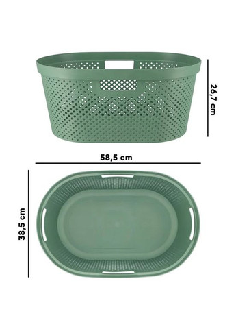 Кошик для білизни пластиковий Knit 40 л (03677) Кремовий Curver (334712962)