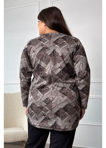 Туніка трикотаж батал з кишенями довгий рукав під брюки No Brand 1289 (365824896)