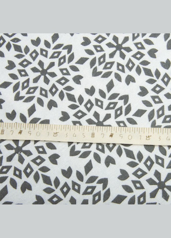 Тканина фланель бавовна, 230 см, 155 г/м2, Сніжинки сірі IDEIA (308211221)