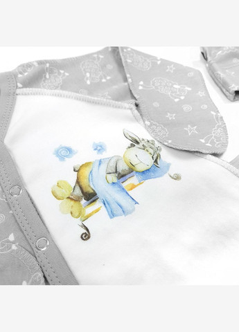 Комбінований демісезонний набір для новонародженого з авторським малюнком 4 в 1 sweet dream Tunes