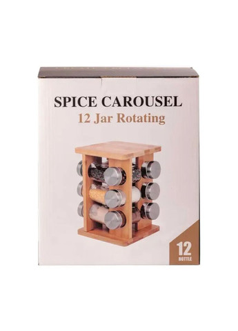 Набор для специй на деревянной подставке 12 предметов по 100 мл Jooki (358706341)