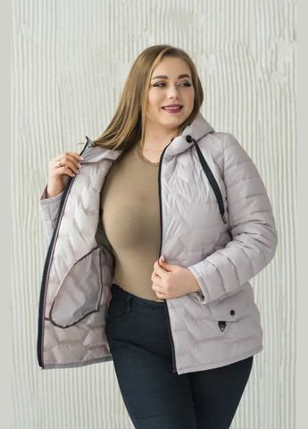 Бежевая демисезонная куртка демисезонная женская большого размера SK