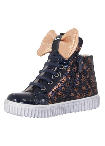 Черевики осінні 2094 для дівчаток синьо-золотисті, лак. Розмір Topitop (367166584)