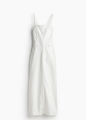 Білий джинсова сукня H&M однотонна