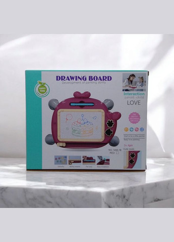 Стол-доска для рисования, магнитная, с печатями (красный) MIC (322221861)