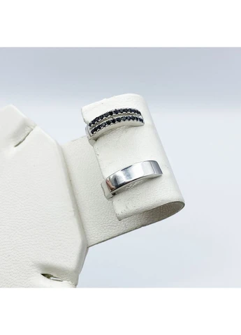 Серьги-кольца серебряные с кубическим цирконием 4,55 г No Brand (382676880)