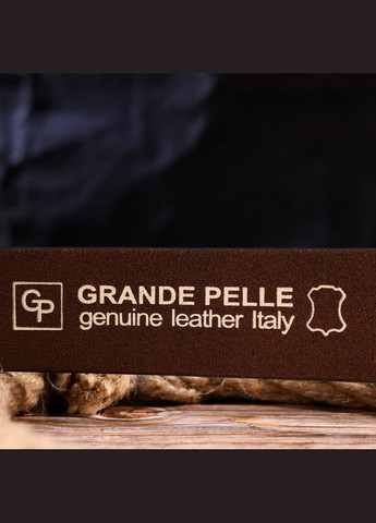 Якісний чоловічий ремінь із натуральної шкіри Grande Pelle коричневий (sku_21461) No Brand (327820330)