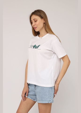 Футболка с коротким рукавом женская цвет белый CB-00272848 Yuki - (333801869)