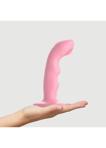 Насадка страпона с двойной точечной пульсацией Strap-On-Me TAPPING DILDO WAVE – CORAL PINK, М No Brand (366878000)