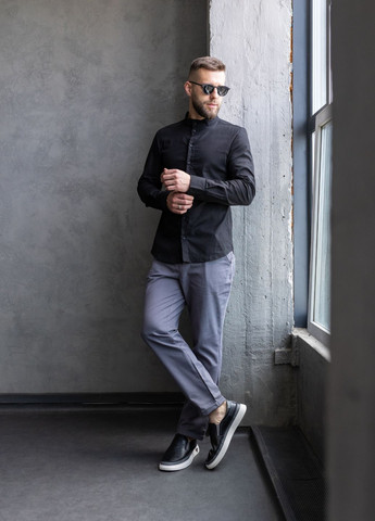 Сорочка з льону з довгим рукавом на ґудзику MonsterBrand (346049097)